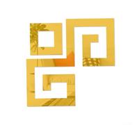 Autocollants d'angle en acrylique pour transformer votre chambre avec une décoration murale 3D (6 dorés)