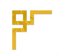 Autocollants d'angle réfléchissants en acrylique 3D pour décoration murale de style unique de pièce (3 dorés)