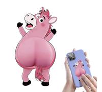 Autocollants d'animaux pour et jeunes - Bande adhésive arrière de chevaux 3D mignons de dessin animé | Autocollants à presser | Pour décorer des bouteilles d'eau Bricolage Journal scolaire et