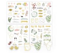Autocollants d'anniversaire Livre d'or (80), Stickers Mariage en Français, Stickers Scrapbooking Mariage pour Décoration Autocollants Faire Part