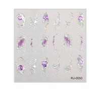 Autocollants D'art D'ongle En Relief 5D Dessins De Diamant Auto-adhésifs Faciles À Poser Fournitures Diamant Ongles