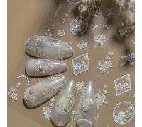 Autocollants d'art pour ongles avec ailes de papillon exquis - décorations sans parfum et auto-adhésives pour les mains et les pieds avec des designs élégants et une application facile Animal,Géométri