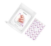 Autocollants d'art pour ongles français - Décoration élégante des ongles pour femmes - Autocollants pour ongles adaptés aux ongles - Pour fêtes et mariages