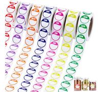 Autocollants « Days of the Week » 3500 étiquettes alimentaires étiquettes circulaires pour la journée de la semaine étiquettes alimentaires à pois (tous les 7 jours inclus 1000 étiquettes par rouleau)