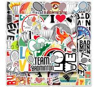 Autocollants de Badminton, 50 pièces, Graffiti esthétique, Autocollants de Sport imperméables pour Bouteille d'eau, décor de Guitare d'ordinateur