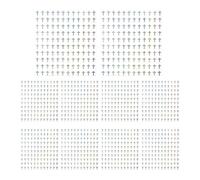 Autocollants De Baptême - 1200 Pièces Feuille Argentée Autocollante Décoration Maison | Décalcomanies Chrétienne,Pour Carnets Tasses Verre Voitures Fenêtre École Chambre Noël Anniversaire