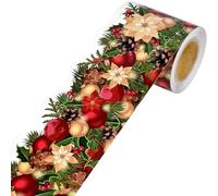 Autocollants de bord de Noël, bandes de bord de Noël | Autocollants de bordure décoratifs de vacances - Autocollants de bordure de mur d'affichage d'hiver pour chambre à coucher