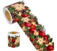 Autocollants de bord sur le thème de Noël - Autocollants de bordure de Noël | Autocollants décoratifs autocollants créatifs | Décalques de bordure de fenêtre de Noël Décoration artisanale faite à la