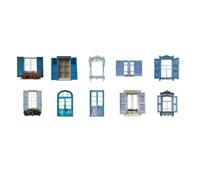 Autocollants de Cadre de Fenêtre Ajourés, Autocollants de Carte de Collage Multifonctionnels pour Journal Scrapbooking 10 Pièces