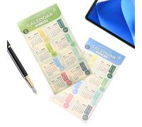 Autocollants de calendrier 2026 - Feuilles d'étiquettes d'index, autocollants pour planificateur annuel, onglets adhésifs multi-usages | Matériau en papier imperméable, journaux, carnets, agendas