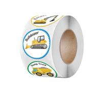 Autocollants De Camion Pour Enfants De 100 À 500 Pièces, Autocollant De Récompense De Scrapbooking, Voiture De Construction, Cadeau D'anniversaire, Jouet Décoratif Pour Enfants