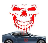 Autocollants de capot de crâne | Autocollant réfléchissant pour capot de voiture avec tête de mort | Imperméable à l'eau vinyle crâne graphiques Auto capot rayure autocollant côté corps autocollant co