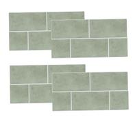 Autocollants de carreaux 4pcs, autocollants de carreaux cuisine verte Sage Retro 12x6, d'auto-adhérence imperméables et décalcomanies murales pour la cuisine salle b