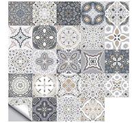 Autocollants de Carreaux muraux, Autocollant Sol carrelage Mural Stickers DIY Carreaux Decals pour la Cuisine Salon Salle de Bain Décoration de la Maison (20 * 20cm) (48 PCS)