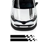 Autocollants de carrosserie Automatique de Voiture résistant à l'eau de Capot de carrosserie pour Megane Clio RS Captur Sandero Espace Twingo scénic Laguna,A-Black