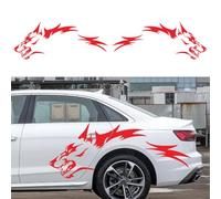 Autocollants de carrosserie, Wolf Graphics Autocollant latéral de carrosserie en vinyle autocollant Décoration latérale Accessoires pour Jeep Camion SUV (rot)