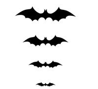 Autocollants de chauve-souris - décalcomanies murales 3D créant des illusions dynamiques d'Halloween 88pcs