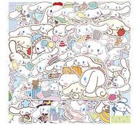 Autocollants de Cinnamoroll, 2 X 50 Pièces Cinnamoroll Stickers, Kawaii Stickers Aesthetic, Ordinateur Portable Skateboard Valise Autocollants Vinyle Imperméable, Sticker Mignons pour Enfants Adultes