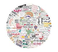 Autocollants de citation espagnol - décalcomanies de mots inspirants, feuilles d'étiquette de motivation | Emblèmes décoratifs en vinyle, Encouragement de la collection, ensemble de cadeaux édifiants