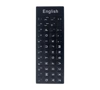 Autocollants de clavier anglais espagnol italien coréen,autocollant de clavier en PVC givré pour ordinateur portable et de bureau - Type Black English #A