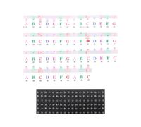 Autocollants de Clavier de Piano de Couleur pour 88/61/54/49/37 Touches Multicolores, Autocollants de Piano de Lettre Amovibles pour Enfants Apprenant