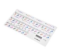Autocollants de Clavier de Piano pour 61 Touches Colorées Plus Grandes Lettres Autocollants de Piano Amovibles et Transparents Ne Laisse Aucun Résidu pour Les Débutants