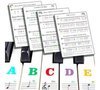 Autocollants de clavier de piano pour 88/61/54/49/37 touches, avec partition de piano, grandes lettres autocollantes pour l'apprentissage, étiquettes de notes amovibles pour débutants et enfants
