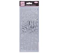 Autocollants de Contour des Numéros mélangés D'anita, Argent