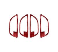 Autocollants De Couverture Cadre Décoratif Poignée Porte Modification Intérieure Voiture, Accessoires Pour Série 5 F10 2011 - 2017 anti-poussière(Rosso)