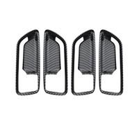Autocollants De Couverture Cadre Garniture Cuvette Poignée Porte Intérieure Voiture ABS Pour Toyota Pour Corolla Cross XG10 2021 - 2024 4 Intérieur Automobile(Fibre de carbone noir)