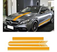 Autocollants de décalcomanie de Capot de Toit de Capot supérieur à Rayures latérales, pour Mercedes Benz C63 AMG coupé C200 C250 C300, Autocollant de carrosserie