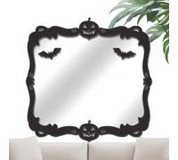 Autocollants de décoration d'Halloween | Autocollants muraux araignées | Effet miroir réfléchissant Panneau citrouille en bois pour dortoir extérieur fête horreur maison hantée