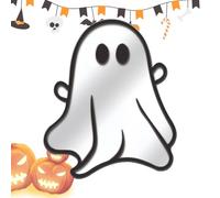 Autocollants de décoration d'Halloween, décalcomanies d'Halloween - Effet miroir réfléchissant en bois citrouille panneau pour dortoir extérieur fête d'horreur maison hantée