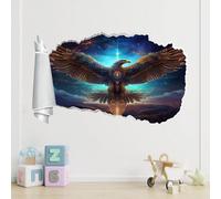 Autocollants De Décoration Murale 3D Univers De L'Aigle Stickers Muraux Oiseau Vinyle Mural Pour Chambre D'Enfant, Salon, Pépinière, Décoration Murale 70x112cm