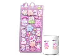 Autocollants de dessin animé 3D Squeeze Toy,Autocollants sensoriels en forme de chat - Tridimensionnel - pour garçons, cahiers, journal portable, étui de téléphone