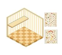 Autocollants de dessin animé Capybara,autocollants de scène miniatures | Scènes drôles d’autocollants de salle miniature | Faites vos propres mignons, de salle amusants pour