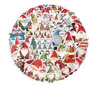 Autocollants De Dessin Animé De Vacances-50 Pièces D'autocolants Gnome En PVC, Autocoll-ants De Noël Imperméables, Décor Mural De Bouteille D'eau D'ordinateur Portable | Pack D'autocollants Amusants P