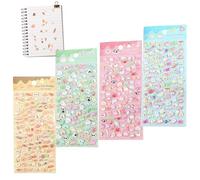 Autocollants de dessin animé - Fournitures de scrapbooking de fruits 3D Animal | Petits autocollants mignons à bulles de pain - pour journal intime, carnet de notes, scrapbooking, trousse à crayons, t