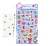 Autocollants de dessins animés | Décalques Divers | Autocollants 3D avec Thématique Animaux - Pour Garçons Cas de Téléphone et Ordinateur Portable Skateboard Valises