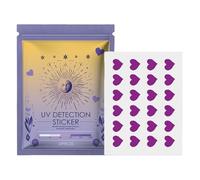 Autocollants de détection du soleil, autocollants pour la crème solaire - Sticker de rappel de crème solaire en forme de cœur - Supplies par temps chaud imperméable, autocollant portable pour les spor