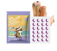 Autocollants de détection UV - 24 Autocollants de rappel de crème solaire | DOTS SCRIOR Stickers UV | Patches de détection UV | Autocollants de détection UV pour la crème solaire, les et les
