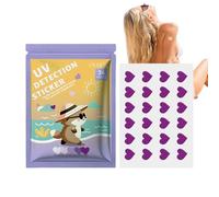 Autocollants de détection UV - 24 Autocollants de rappel de crème solaire | DOTS SCRIOR Stickers UV | Patches de détection UV | Autocollants de détection UV pour la crème solaire, les et les