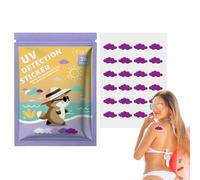 Autocollants de détection UV - 24 Autocollants de rappel de crème solaire | DOTS SCRIOR Stickers UV | Patches de détection UV | Autocollants de détection UV pour la crème solaire, les et les