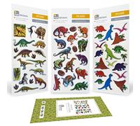 Autocollants de Dinosaure pour Enfants et Adultes de Plus de 50 Autocollants - Lot de 3 Feuilles d'autocollants Auto-adhésifs - Activités de Scrapbooking et Remplissage de Sac de fête