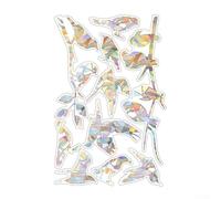 Autocollants de fenêtre arc-en-ciel conçus pour la prévention des coups d'oiseaux avec matériau en PVC, autocollants amovibles et réutilisables pour améliorer la visibilité des fenêtres de la maison