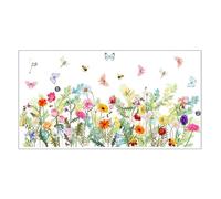 Autocollants de fenêtre - Décoration florale - de fenêtre printanières - Pour miroir mural - Adhérence statique - Couleurs vives - Double face - Bouquets décoratifs pour restaurant