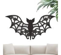 Autocollants de fenêtre d'Halloween - Autocollants muraux en forme d'araignée, miroir réfléchissant en bois, panneau citrouille pour dortoir extérieur, fête d'horreur maison hantée