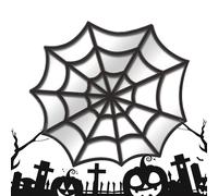 Autocollants de fenêtre d'Halloween - Décorations murales d'Halloween, effet miroir réfléchissant en bois, panneau d'araignée pour maison hantée, projets d'artisanat de vacances