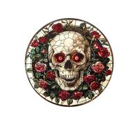 Autocollants de fenêtre d'Halloween imperméables de 25,4 cm en forme de tête de mort, autocollants d'Halloween résistants à l'huile, réutilisables, imperméables pour un collage électrostatique facile