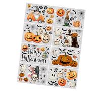 Autocollants De Fenêtre D'Halloween Réutilisables Fantômes Pumpkins Pumpkins Bat Gnomes Designs En Verre Secral